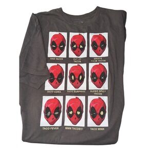 Marvel‎ Deadpool Tacos Graphic T Shirt Mens XXL Gray We Love Fine
